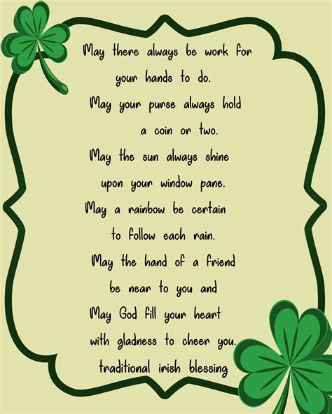 Irish Blessings Printable