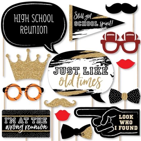 Big Dot Of Happiness Reunited - School Class Reunion Party Photo Booth Props Kit - 20 Count : Target