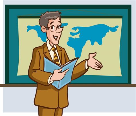 teacher at school cartoon vector 19015826 Vector Art at Vecteezy