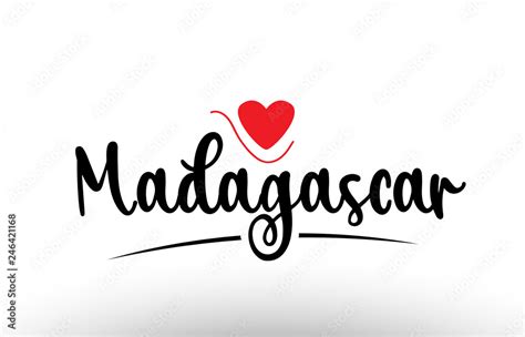 Madagascar country text typography logo icon design Stock Vector ...