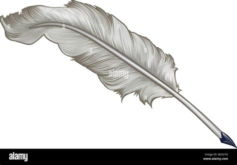 Quill Feather Pen Cartoon Stock Vector Image & Art - Alamy