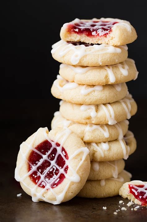 Raspberry Almond Shortbread Thumbprint Cookies - Cooking Classy