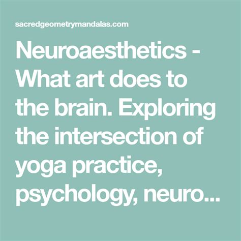 Neuroaesthetics - What art does to the brain. Exploring the ...