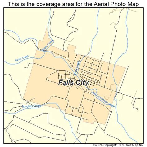 Aerial Photography Map of Falls City, OR Oregon