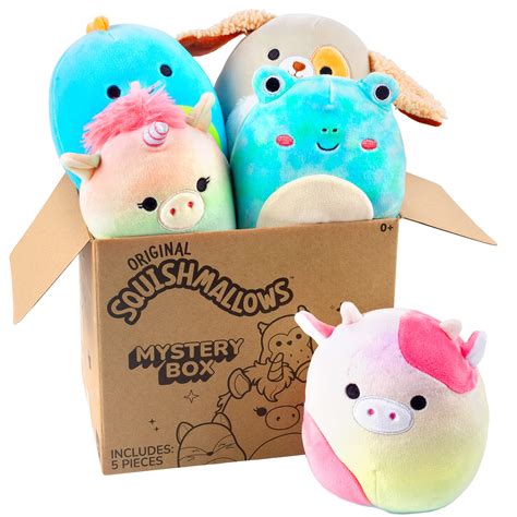 Squishmallows 5" Plush Mystery Box, 5-Pack - Official Kellytoy - Assorted Set of Various Styles ...