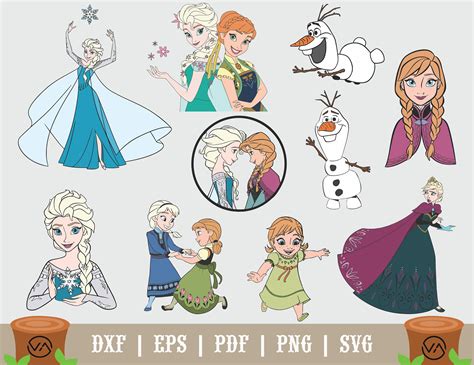 Frozen SVG bundle Frozen 2 SVG dxf eps png files elsa | Etsy