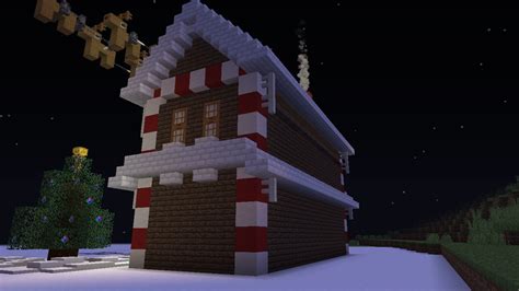 Christmas themed house and Santa's sleigh Minecraft Map