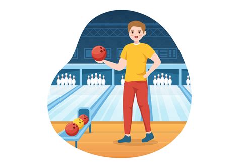 Bowling Game Illustration with Pins, Balls and Scoreboards in a Sport ...