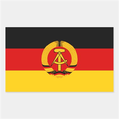 DDR Flag Rectangular Sticker | Zazzle