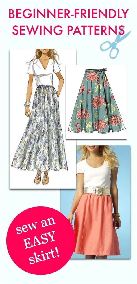 Beginner-friendly sewing patterns from the McCall Pattern Company. These skirt patterns are easy ...