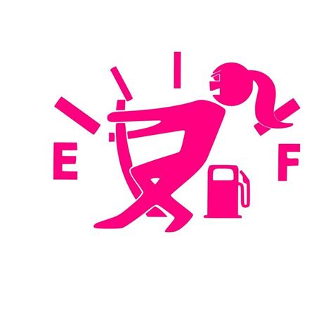 Empty Gas Decal, Woman, Girl, Funny, Custom, Car, SUV, 4x4, Truck, Auto, Decals, Sticker ...