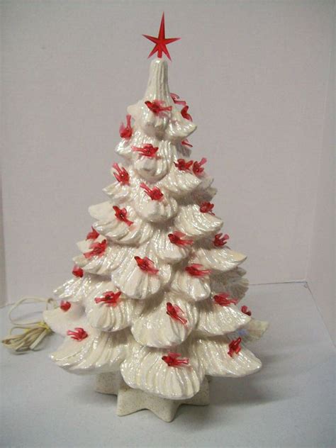 White Ceramic Christmas Tree With Lights | Home Inspiration