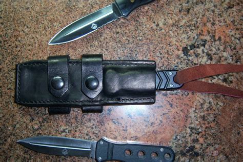 Buy Hand Crafted Horizontal Belt Carry Tactical Sheath And Knife, made ...