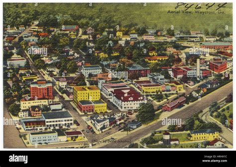 Georgia - Aerial View, Waycross, Ga Stock Photo - Alamy