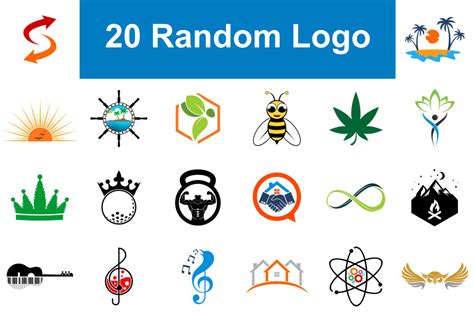 20 Random Logos V.1 Bundle · Creative Fabrica