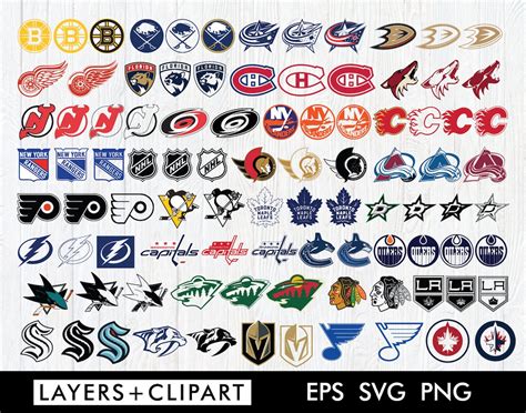 32 NHL Teams logo bundle SVG file National Hockey League | Etsy