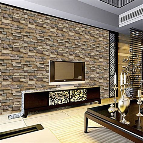 3D Self Adhesive Wallpaper 17.7"x4" Removable Brick Peel and Stick ...