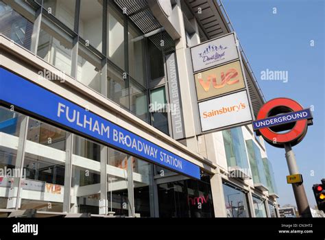 Fulham Broadway Underground station and shopping centre, Fulham Stock ...