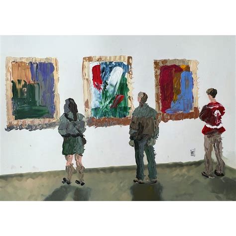 Abstract Ferris Bueller Museum Scene Original Impasto Wall Art — Mike ...