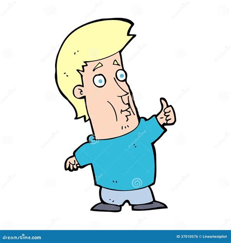 Cartoon Man Giving Thumbs Up Sign Royalty Free Stock Image - Image: 37010576