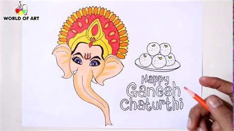 Ganesha drawing || Ganesh chaturthi drawing easy - How to draw ganesha