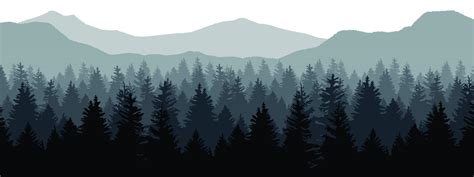 Vector Illustration Pine Landscape Mountain Nature Forest Background Pine Tree Vector. 8277941 ...