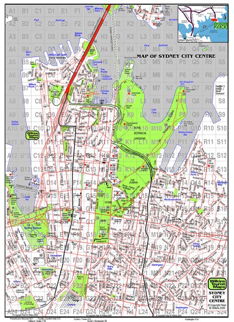 MAP OF SYDNEY CENTRE