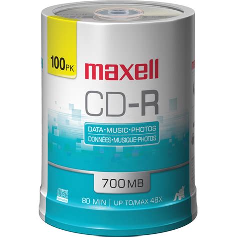 Maxell CD-R 700MB Disc (100) B&H Photo Video