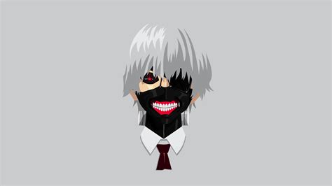 anime, Tokyo Ghoul, Kaneki Ken, Vectors, Minimalism Wallpapers HD / Desktop and Mobile Backgrounds