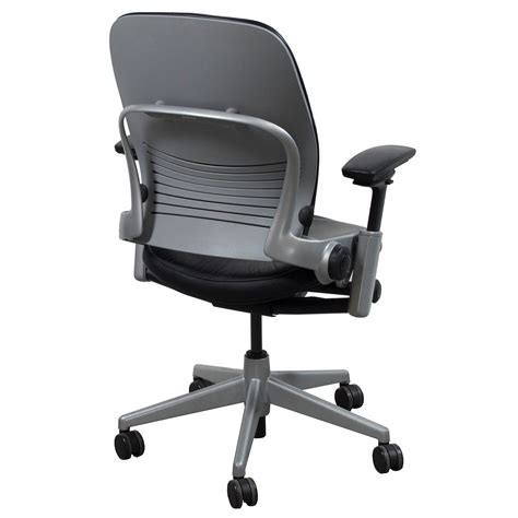 Steelcase Leap V2 Used Leather Task Chair, Black | National Office Interiors and Liquidators