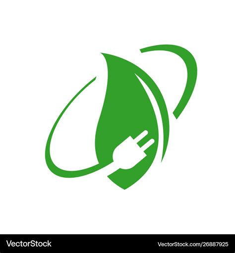 World electricity renewable green energy logo Vector Image