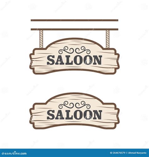 Saloon Sign Illustration,western Culture,vector Art. Stock Illustration - Illustration of ...