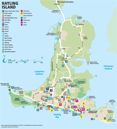 Hayling Island map | Fishery Creek Touring Park