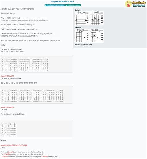 Chord: Anyone Else but You - tab, song lyric, sheet, guitar, ukulele ...