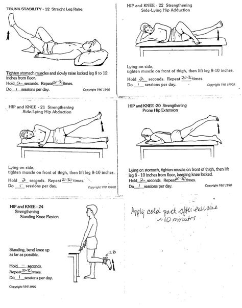 Printable Total Knee Replacement Exercises Pictures