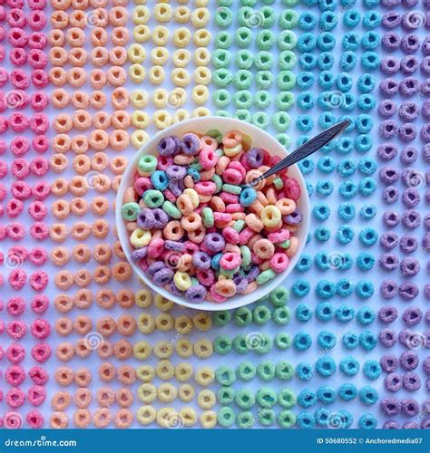 Rainbow breakfast stock photo. Image of natural, sugar - 50680552