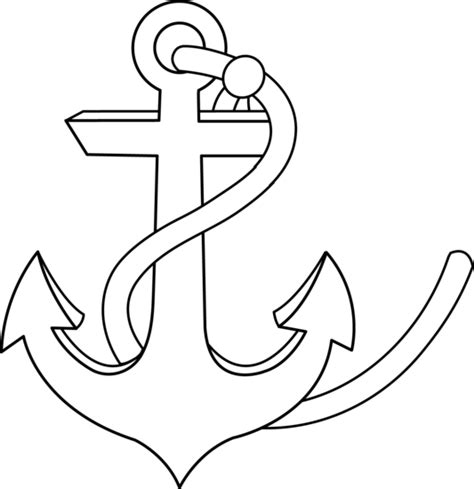 Anchor Line Art - Free Clip Art | Anchor sketch, Free clip art, Clip art