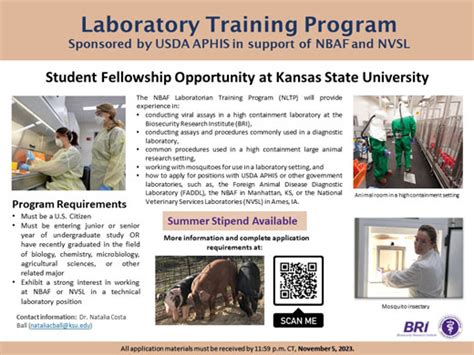 NBAF Laboratorian Training Program is now accepting applications