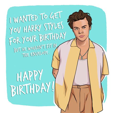 Harry Styles Happy Birthday Card Theme_Harry Styles | Boomf