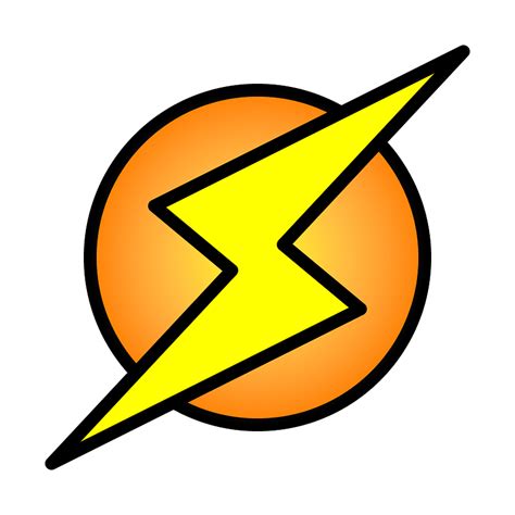 Lightning Bolt on Circle icon. Free download transparent .PNG | Creazilla