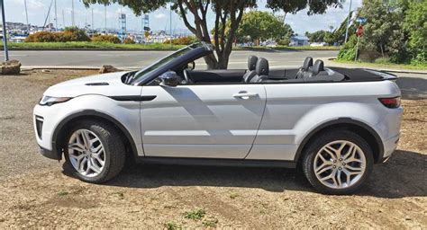 My test Range Rover Evoque Convertible was in HSE Dynamic trim, sporting a Yulong White metallic ...