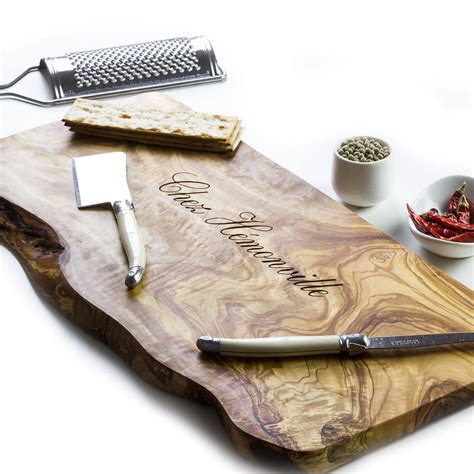 Personalized Rustic Olive Wood Cutting Board Personalized - Etsy