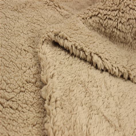 Classical Curly Pile Polyester Sherpa Fabric 16s Density For Blanket