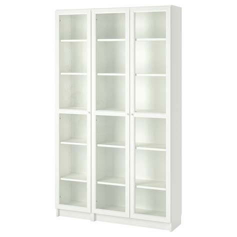 BILLY / OXBERG bibliothèque vitrée, blanc, 120x30x202 cm - IKEA