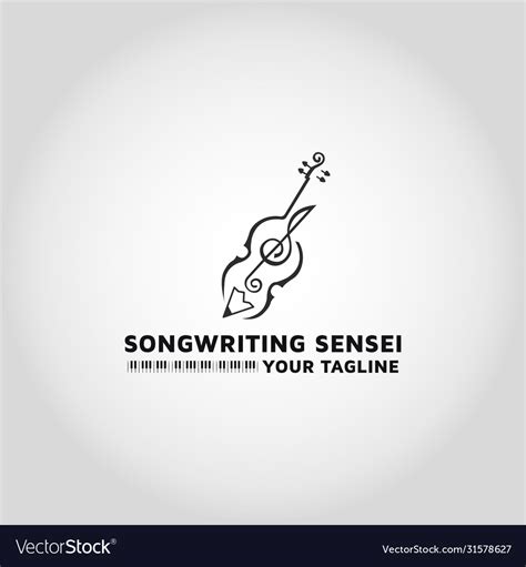 Song writer logo design Royalty Free Vector Image