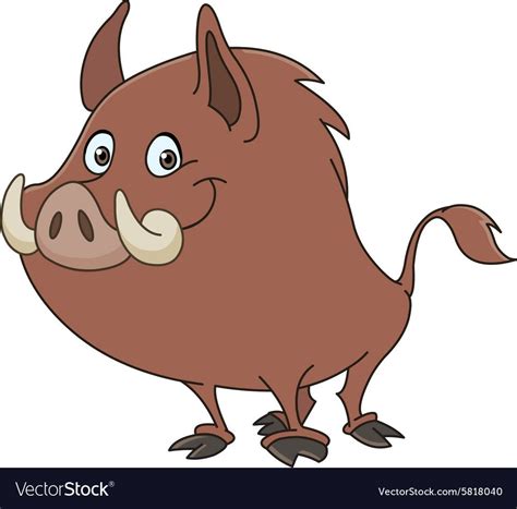 Wild boar Royalty Free Vector Image - VectorStock | Wild boar, Pig illustration, Wild pig