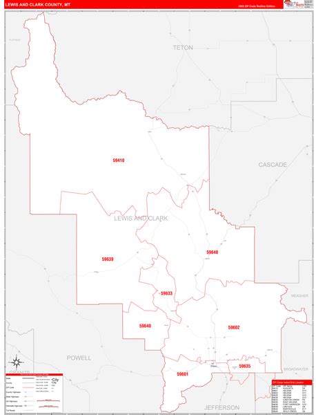 Lewis-And-Clark County, MT Map Book - Red Line