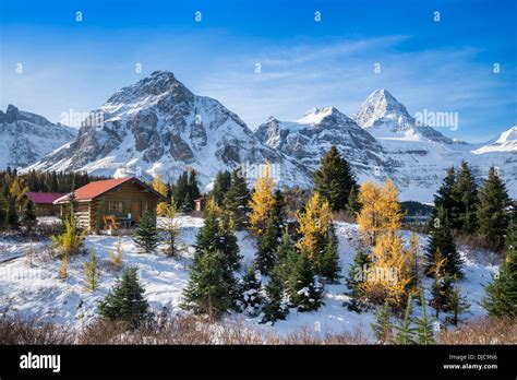 Cabin of Mt Assiniboine Lodge, Mount Assiniboine Provincial Park ...