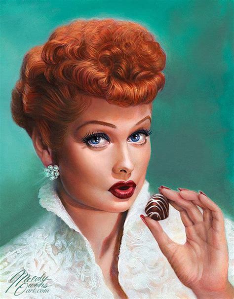 I Love Lucy & Chocolate Fine Art Portrait Painting of Lucille Ball - Etsy Sweden | Love lucy, I ...