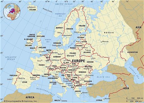 Map Of Europe With Major Cities - Large political map of Russia with ...